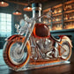 Whiskykaraffe in Motorradform, 3D-geschnitzt